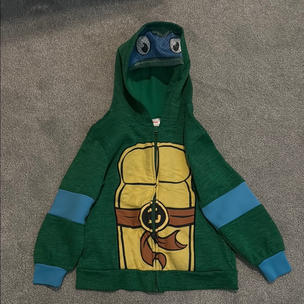 Ninja Turtle Hoodie Leonardo/ Blue Size 7